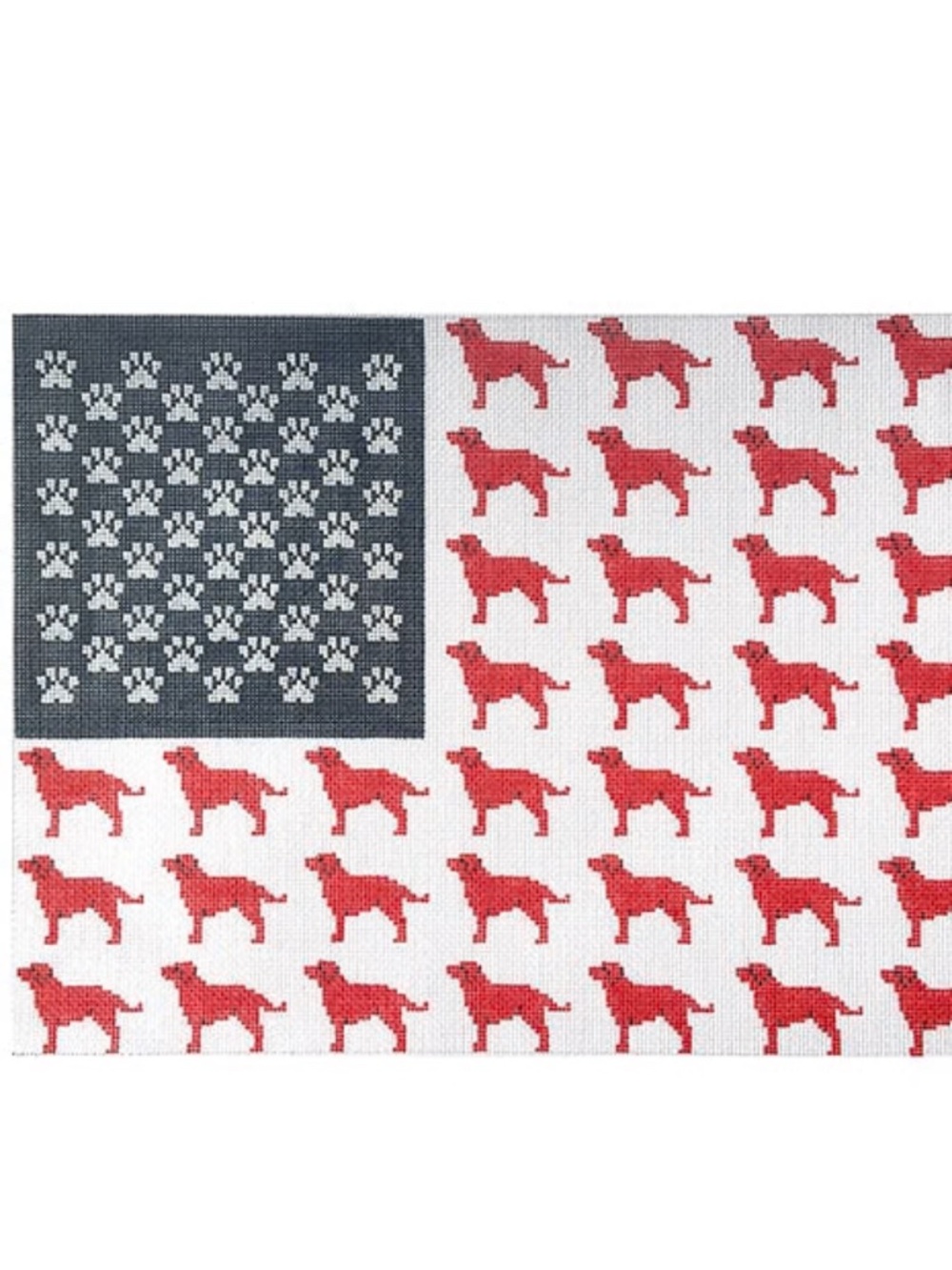 USA Lab Flag Needlepoint Dog Canvas by The Collection